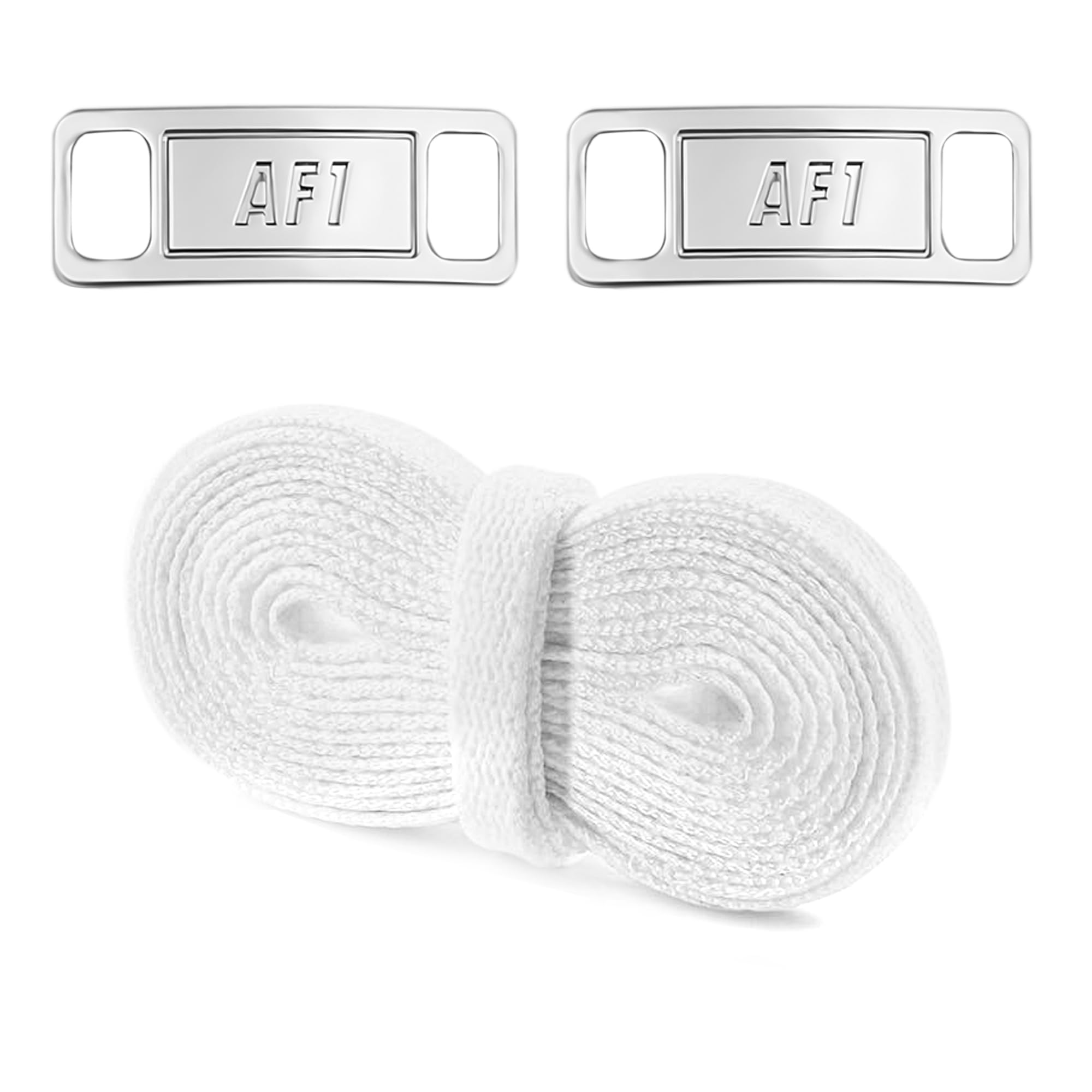 Air Force 1 Shoe Lace Charms with Original Shoe Laces, Sneakers Metal Lace Tag, Personalized Designs for Your AF1