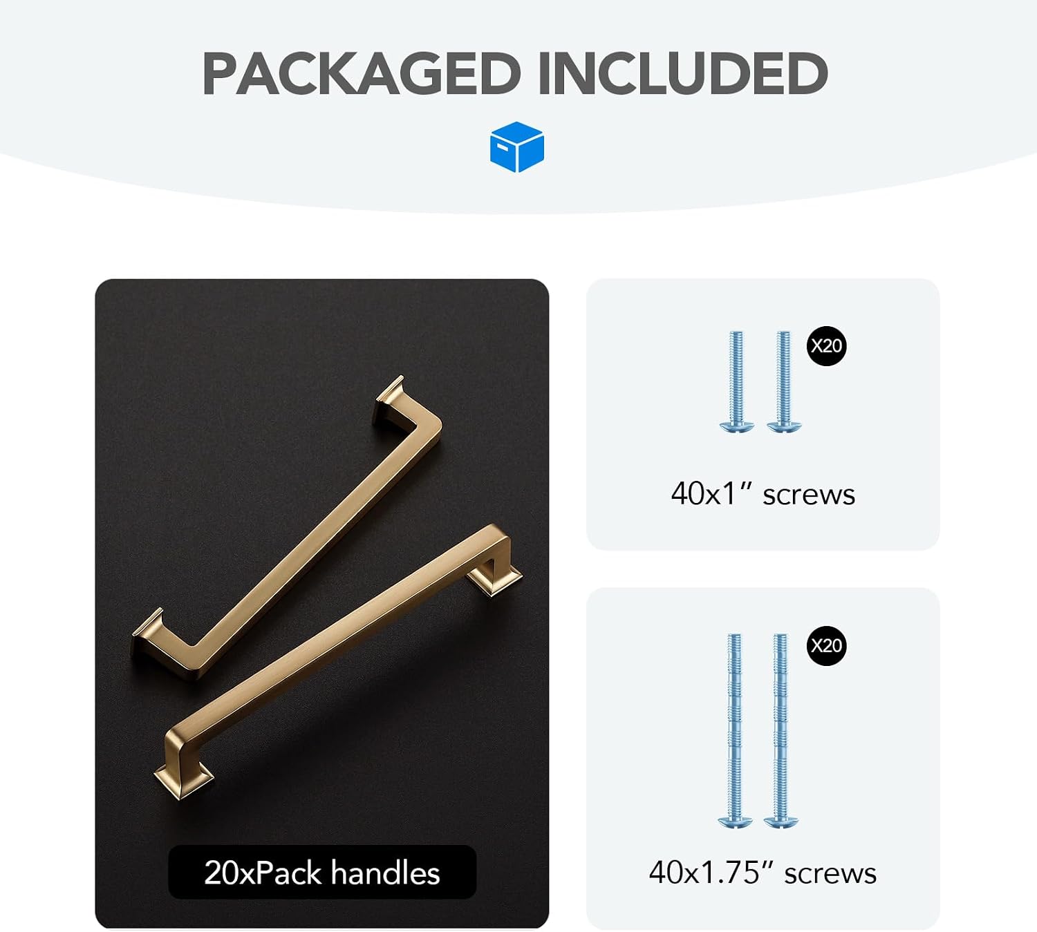 HOME EDIT 20 Pack 6-1/4 Inch Champagne Bronze Cabinet Handles Solid Zinc Alloy Pulls for Kitchen Cupboard & Drawer Hardware