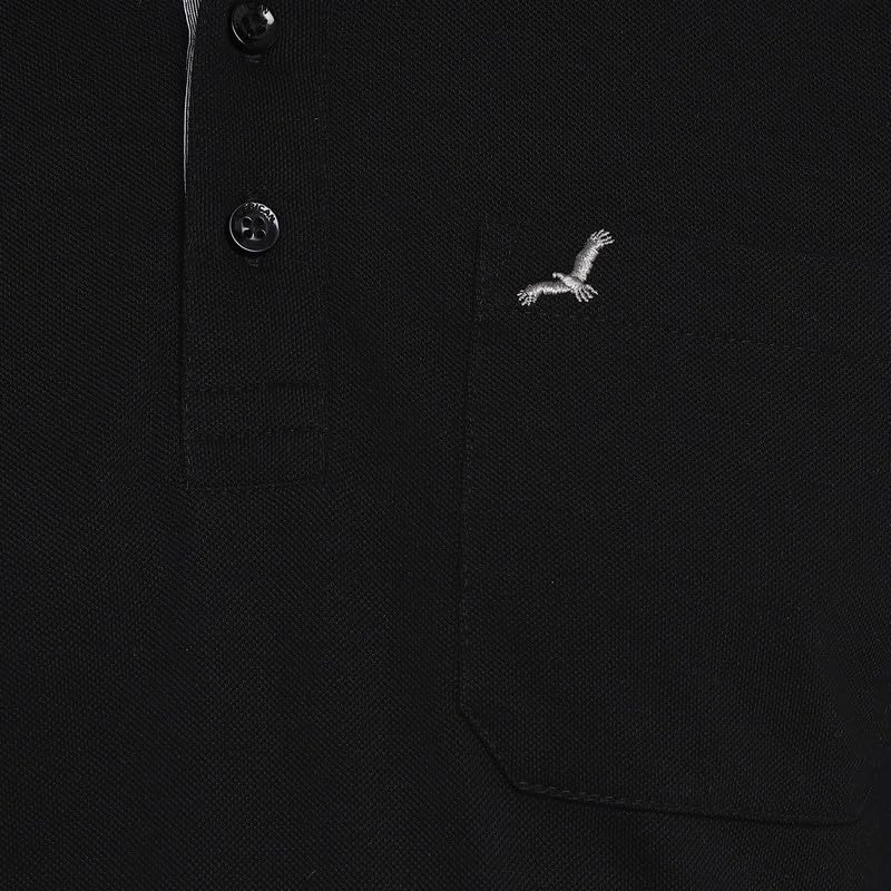 Image of AMERICAN CREW Full Sleeves Polo Collar T-Shirt with Pocket for Men
