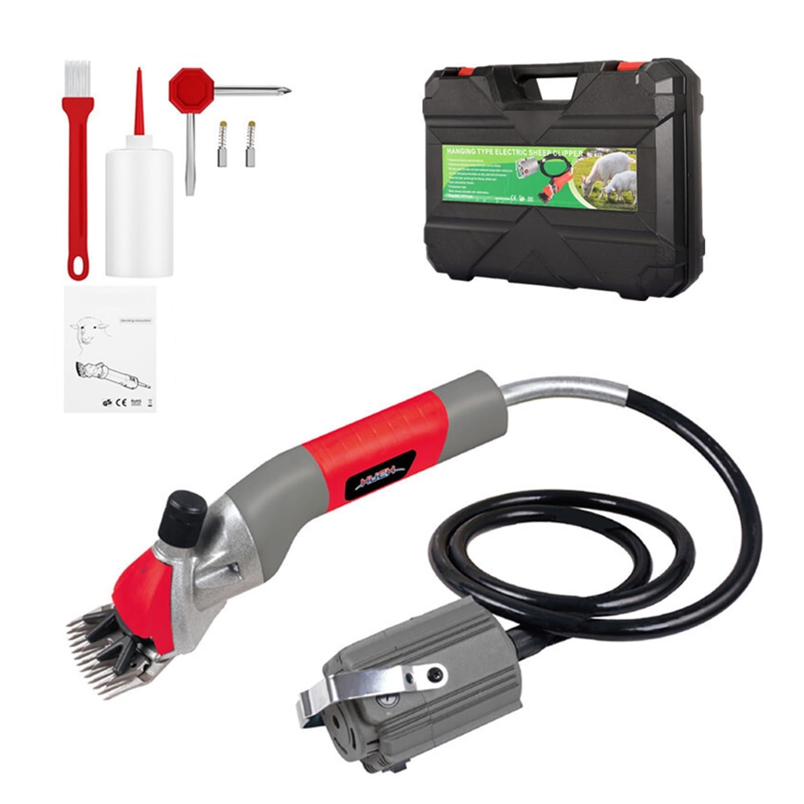 Gqnblvhzupdm A5 Rotate Flexible Shaft Electric Sheep Shearing Clipper Scissor Goat Shears Machine With Blade Grinding Grinder Sharpener,Powertools(A5)