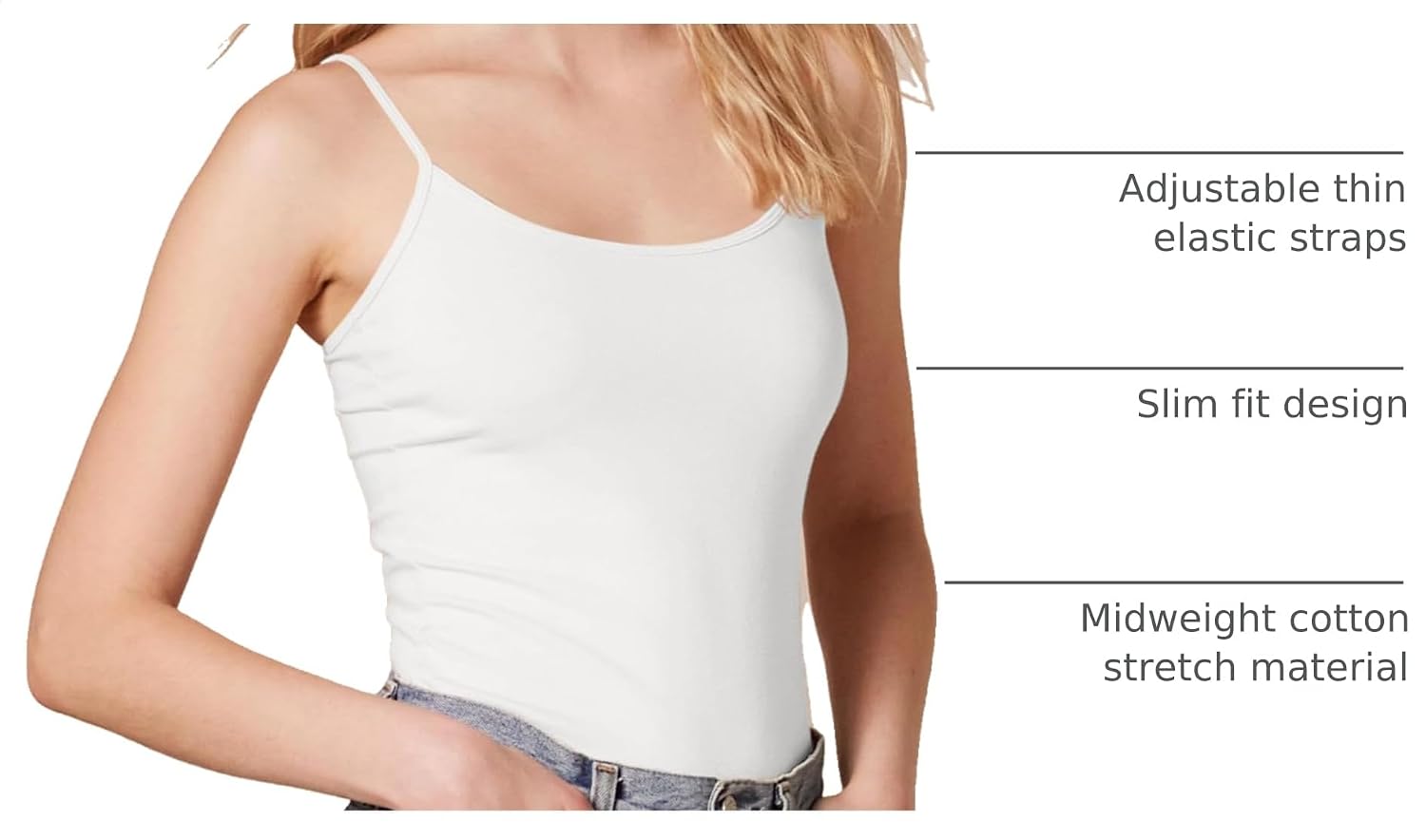 Amazon Essentials Women's Camisole, 4-Pack Stripe - Blush Multi, Small image 4