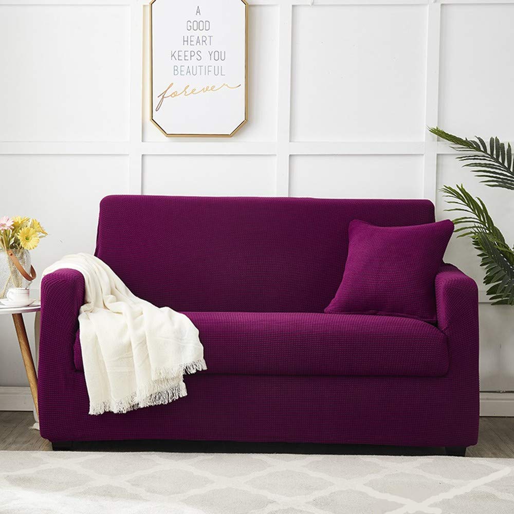 Sofa Cover Slipcover Easy Stretch Fit Elastic Fabric Couch Sofa Protector Slip Cover Washable, Anti-Mite & Anti-wrinkle (WVP,235-310cm)