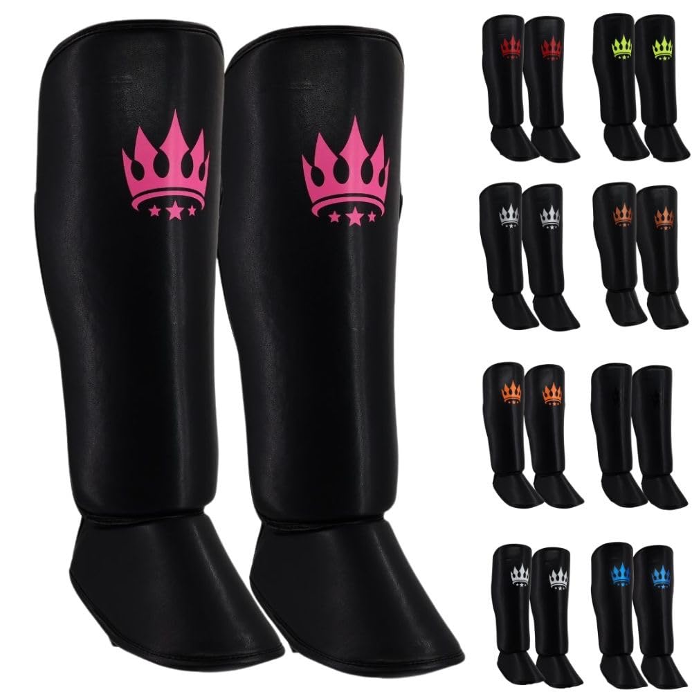 Playerz Adult Element Shin Guards – Premium Leg Protection for MMA, Muay Thai and Kickboxing – Lightweight, High-Impact Shin Pads With a Non-Slip Design for Men and Women