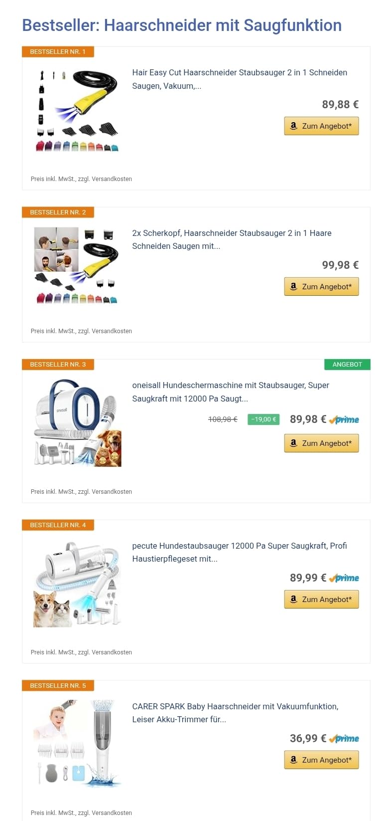 Hair Easy Cut Haarschneider mit Absaugung – Endlich kein Haar-Chaos | Staubsauger Anschluss für maximale Saugkraft | Bis zu 51 mm Schnittlänge | Für sauberes Haareschneiden Zuhause