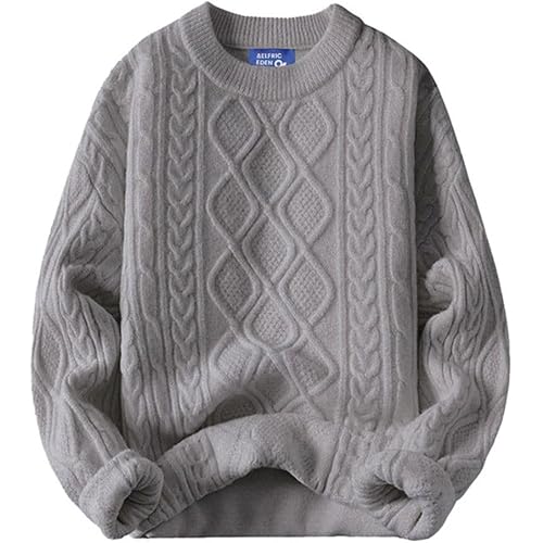 Aelfric Eden Oversized Sweater 90s Vintage Cable Knit Long Sleeve Women Heavy Crewneck Pullover