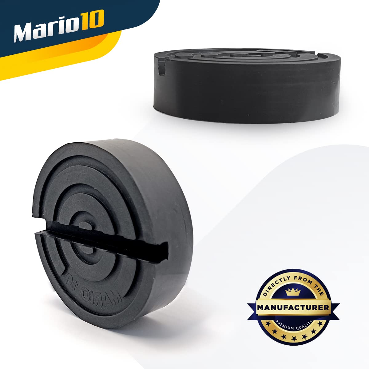 Universal Round Jack Stand Pad for Hydraulic Trolley Jack, Rubber Slotted Frame Rail Protector, Pinch Welds Protector 4.13x1.18inch/105x30mm.(1 Pack) Rubber pad for car jack .Made in the EU