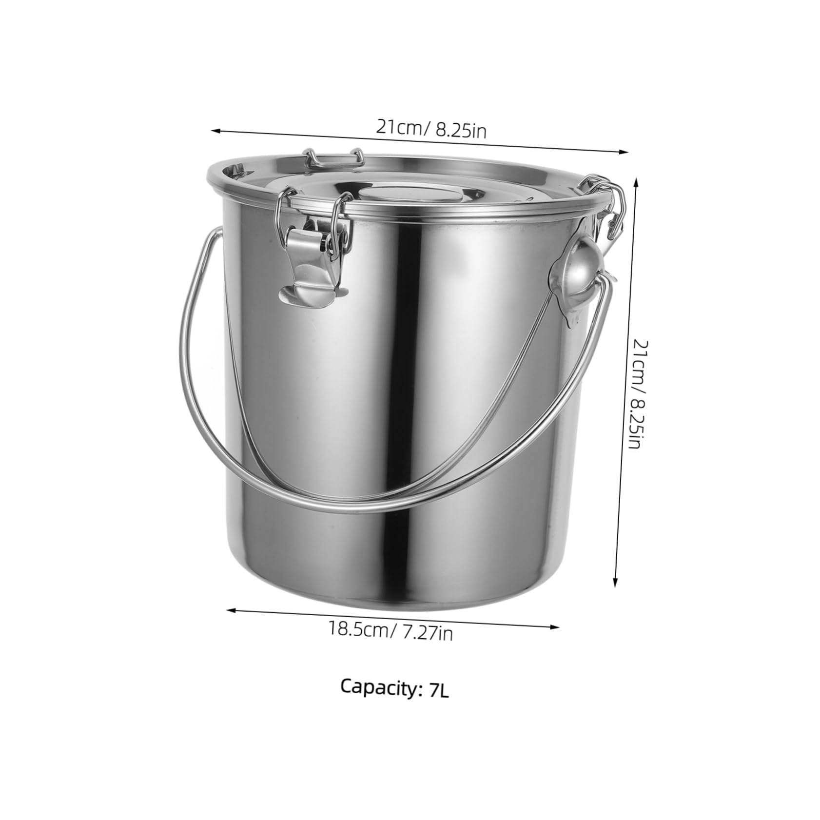 NAMOARLY Stainless Steel Wine Bucket Sealed Lid Large Capacity Multi-purpose Utility Pail