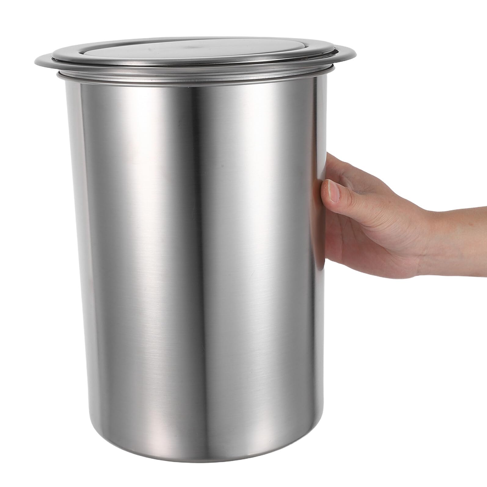 DOITOOL Cubo de Basura de Cocina Empotrado con Tapa Abatible, Acero Inoxidable 304, Juego de 3 Piezas para Encimera, Bote de Basura Compacto para Hogar, Restaurante y Hotel