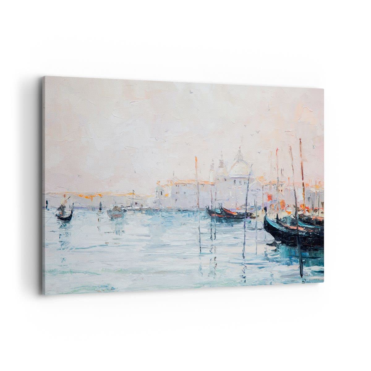 Moderne Impression sur Toile 100x70cm Image Tableau Decoration Murale Venise basilique Grand Tableaux Decoratifs Muraux Chambre Cuisine Horizontal Deco Cadre Décoration Salon Art Wall AA100x70-3662