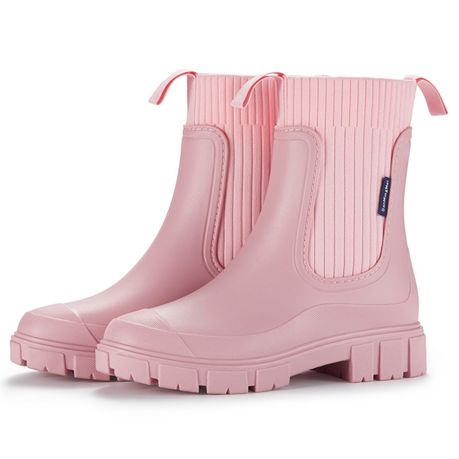 Botas de goma para mujer, botas de equitación, botas de media altura, botines para hombre, botas de equitación, botas de goma de media altura, botas de lluvia planas, impermeables, botas de