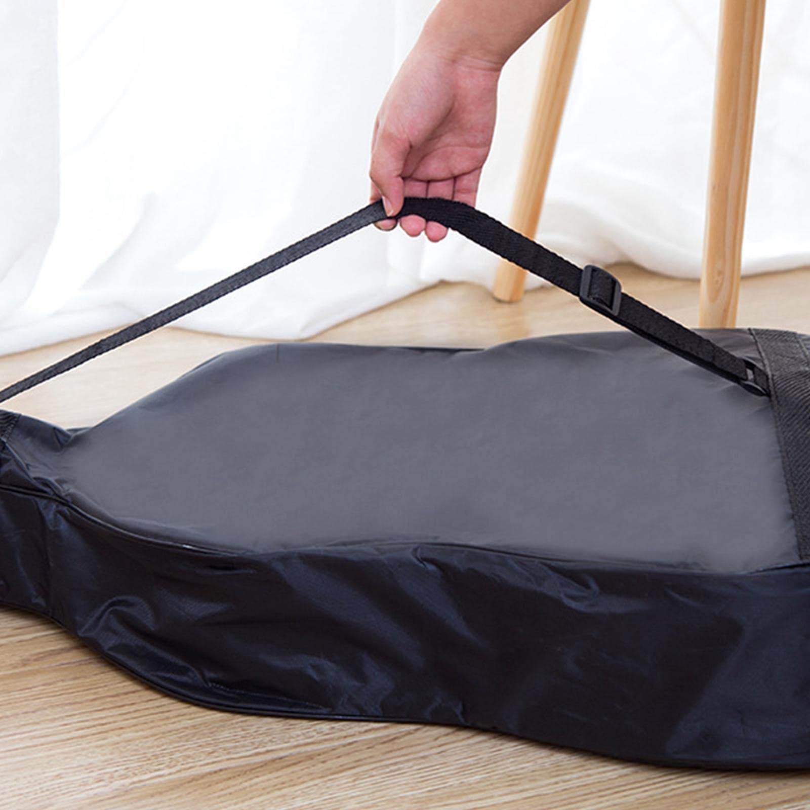 Etui na gitarę Gig Bag Hemming Design z paskiem na akcesoria do książek, 3 zestaw (czarny), 106.5cmx39cm, jako opis