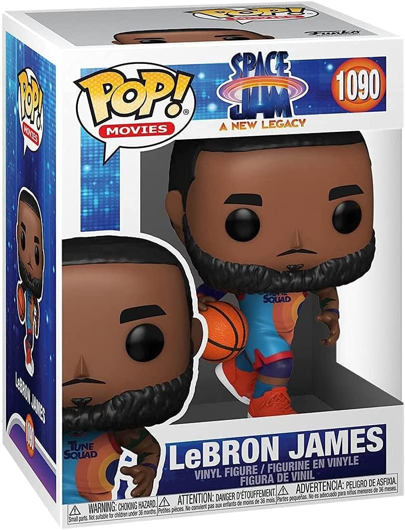 Funko POP Movies: Space Jam, A New Legacy - Lebron James Dribbling, Multicolor, 3.75 inches (56356)
