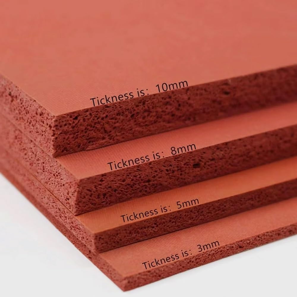 Schaumstoff-Silikon-Pressplatte 400x400mm, Hitzebeständige Unterlage For Laminiergeräte, 1 Stück, Ideal For Die Instrumenten- Und Luftfahrtindustrie(400x400x10mm)