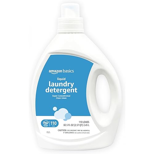 Amazon Basics Concentrated Liquid Laundry Detergent, Clean Linen, 110 loads, 82.5 Fl Oz (Previously Solimo)