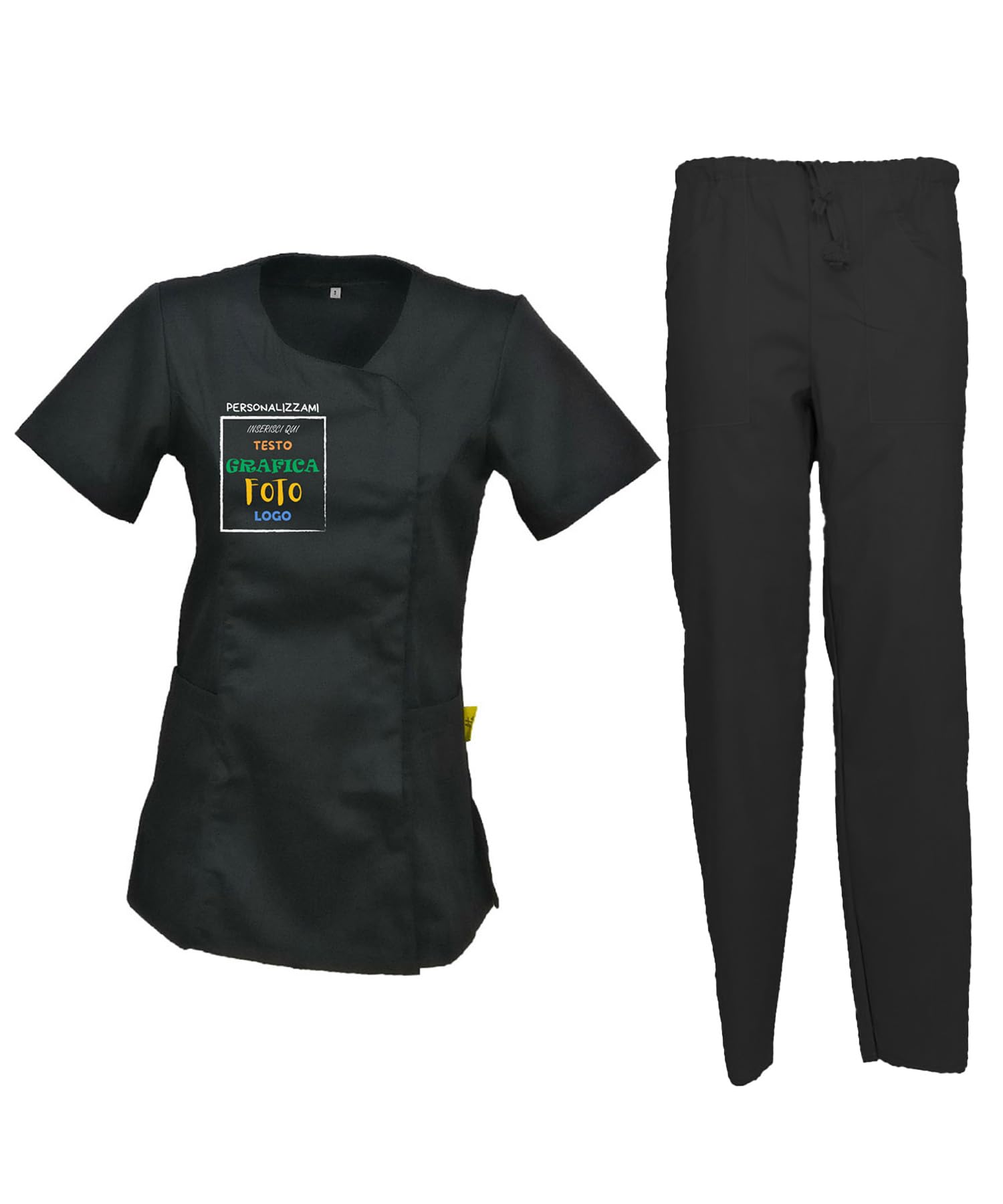 fratelliditalia.org Completo Divisa da Donna Giacca e Pantalone Estetista Vari Colori Taglie da XS a XXXL Personalizzazione Inclusa Made in Italy