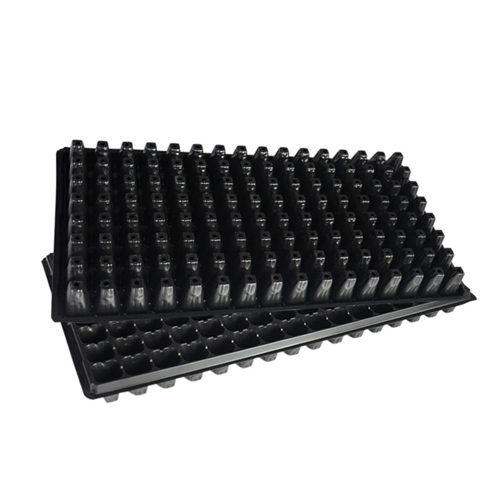 Perfeclan 10 Piezas Bandejas de Propagación para Semilleros con 128 Cavidades y Canales de Absorción Hechas de PP Reutilizables Recomendadas para Jardín E, 80g