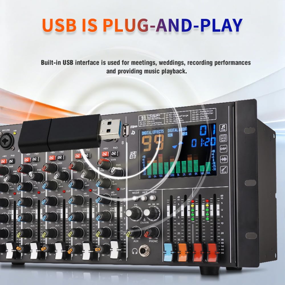 Amazon.com: Yamnweo RX-8 8 Channel DJ Console, 19-inch Rack Mount