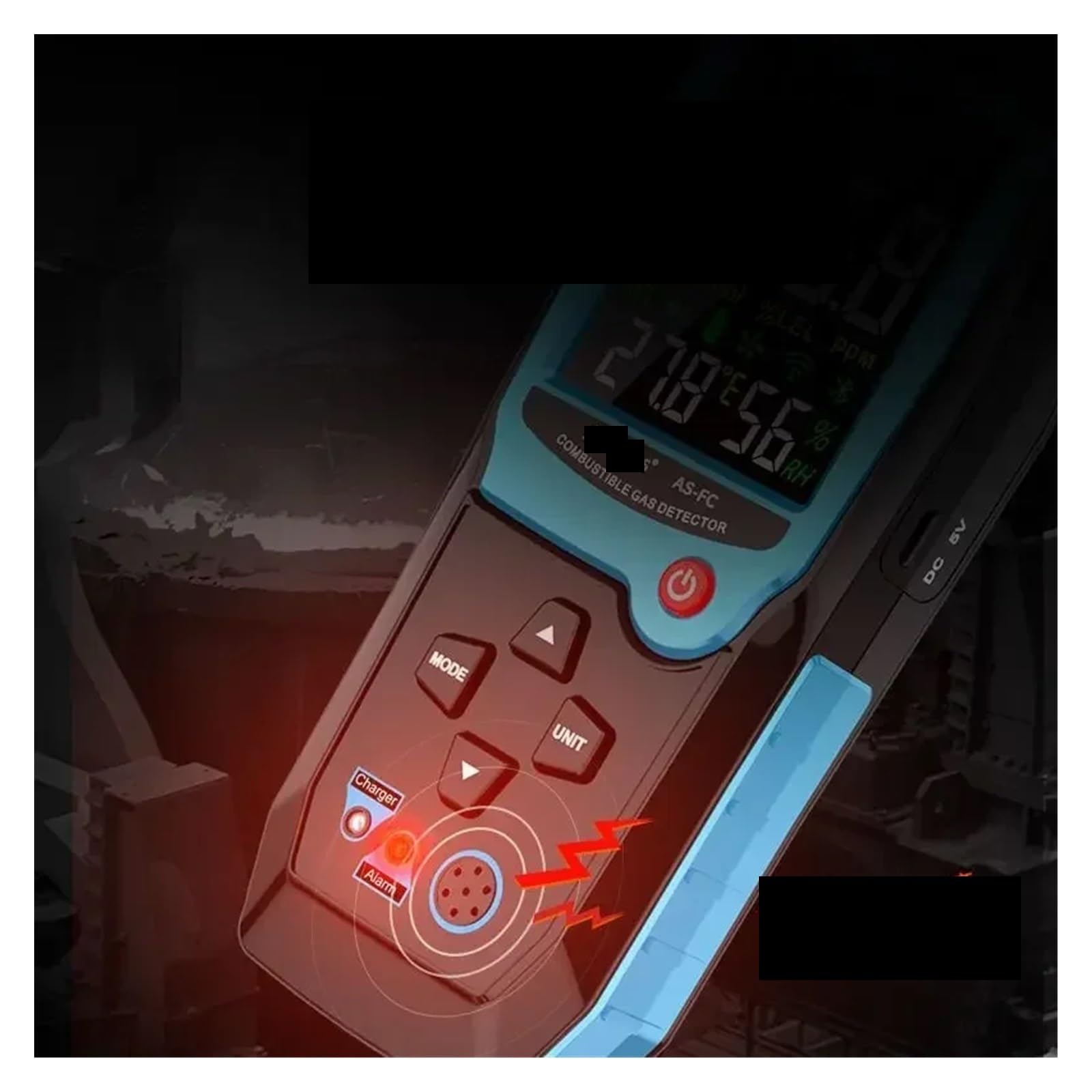 Détecteur de gaz, Détecteur de gaz Combustible AS-FA, détecteur d'alarme, Fuite Naturel, analyseur Portable