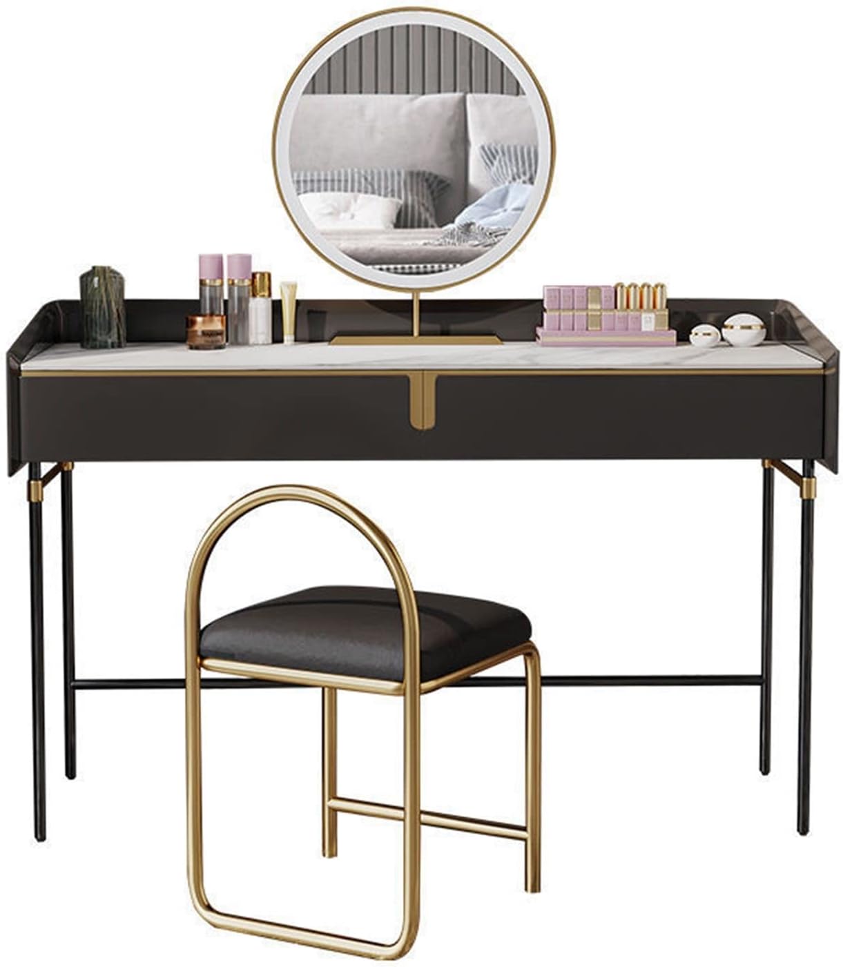 AMAYYAszt Vanity Set Dressing Table Small Modern