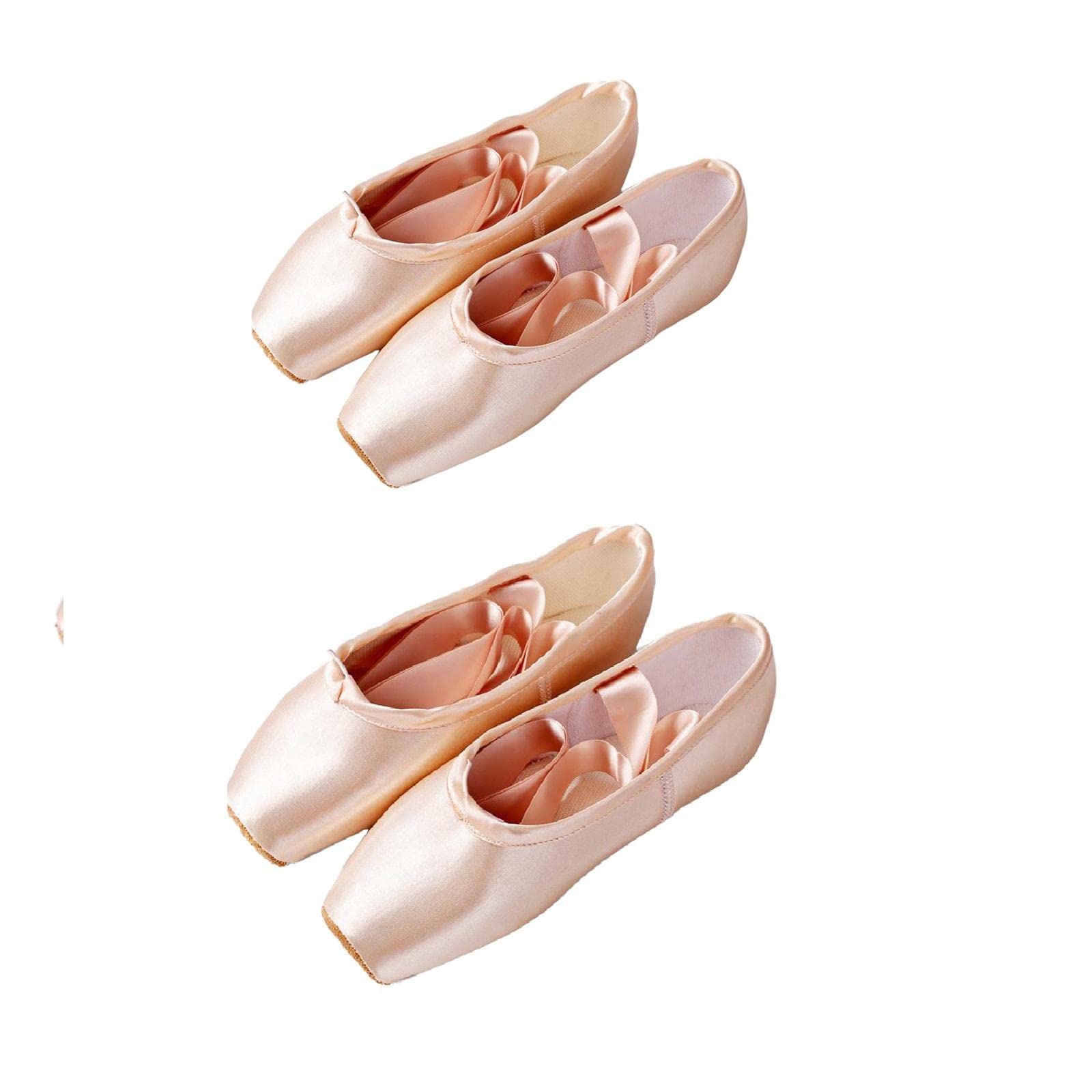 2 Pair Women Ballet Dance Shoes Satin Pointe Suede Sole Yoga Shoe Dancewear|Clothing, Shoes & Accessories | Dancewear | Dance Shoes | Ballet