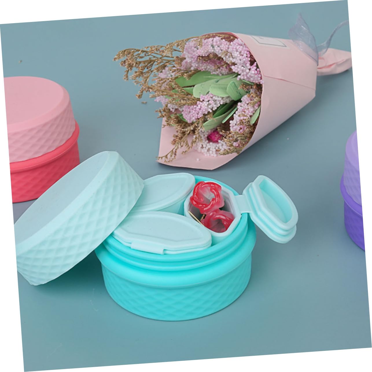 MAGICLULU 4 Set Di Contenitori Per Cosmetici Da Viaggio Flaconi in Silicone Per Articoli Da Toeletta Barattoli Da Viaggio Riutilizzabili Per Creme
