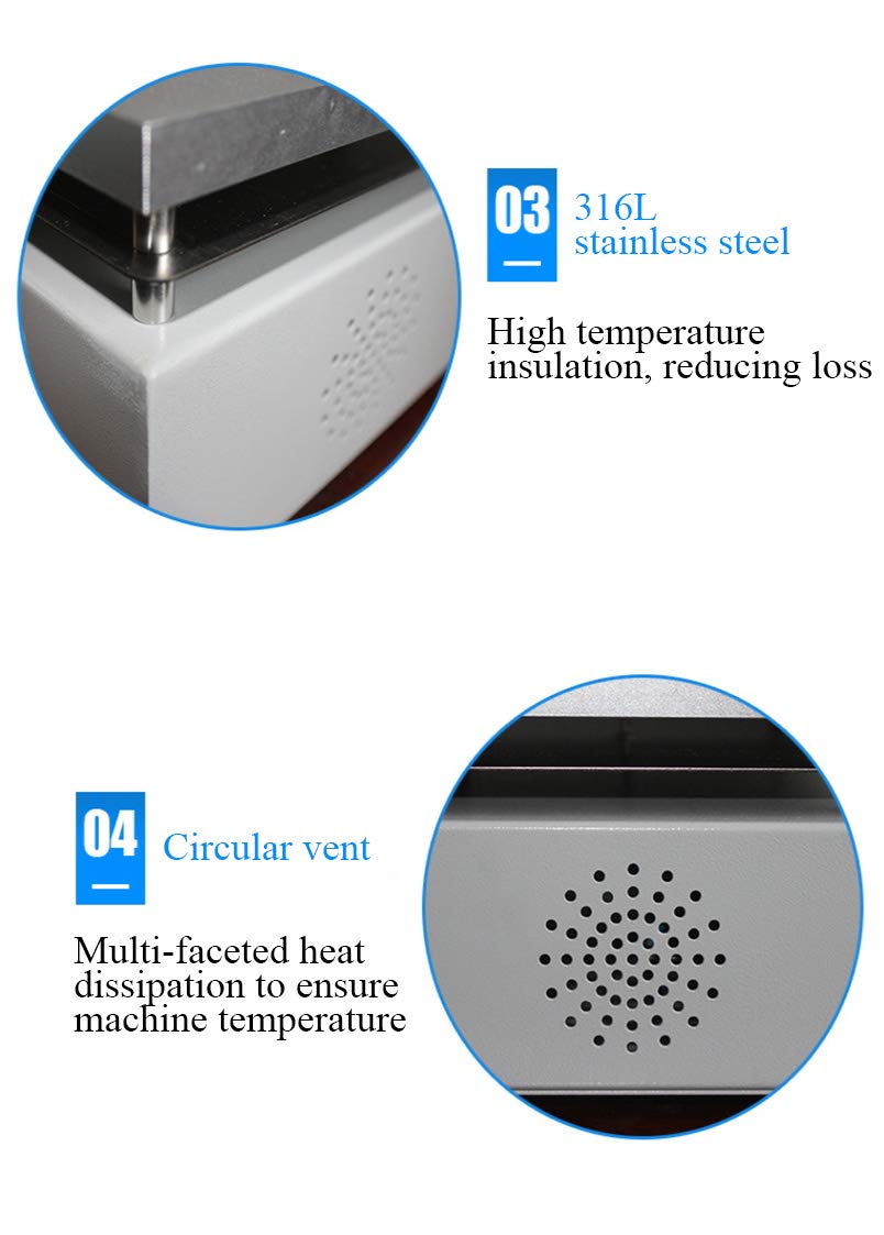 Hanchen Commercial BOPP Film Shrinking macchina imballatrice in cellophane termorestringente pellicola sigillante con piastra di riscaldamento a temperatura costante (200 x 300 mm)