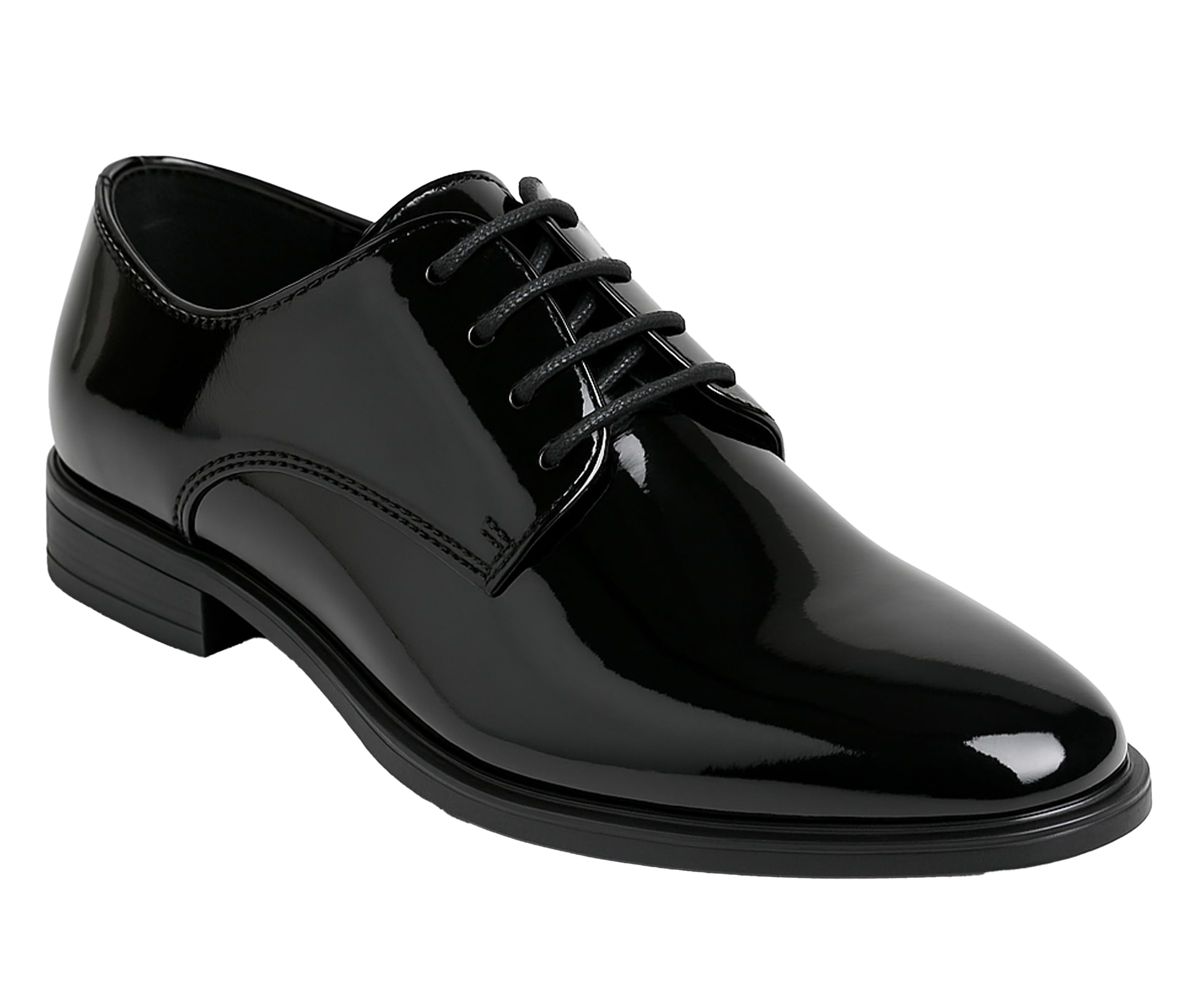 SIRRI Jungen Derby Lackschuhe formelle Abendschuhe mit Schnürung für Hochzeit und Abschlussball