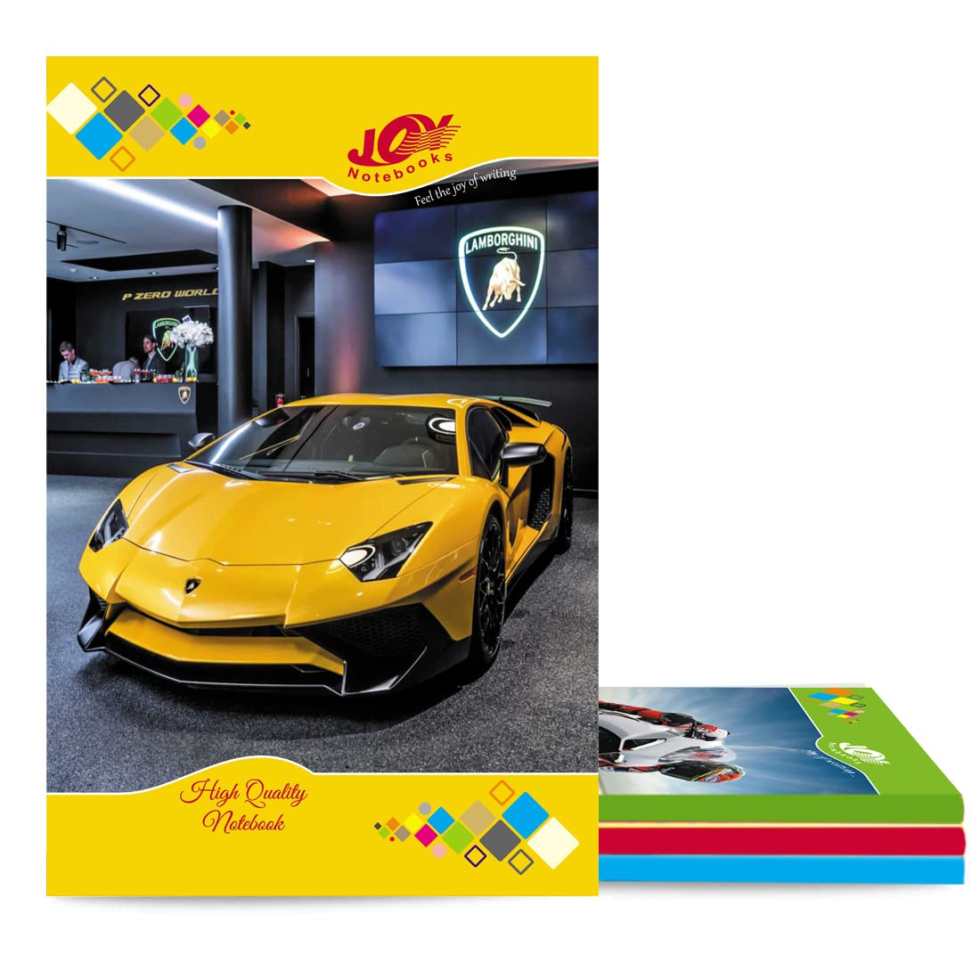 Joy Notebook | UNRULED | Premium | Long Size | 192 pages | Pack of 4