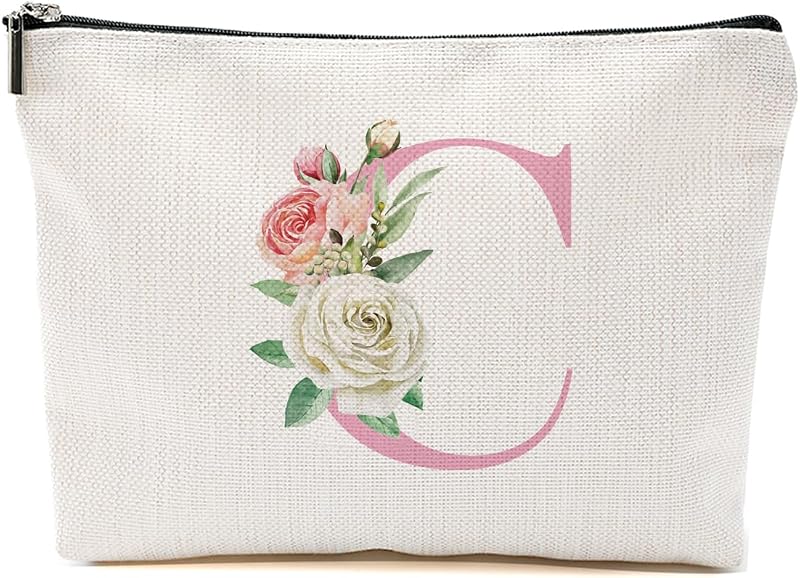 Necessaire de maquiagem CFGBFDGH Pink Roses C em lona com zíper, 1 unidade