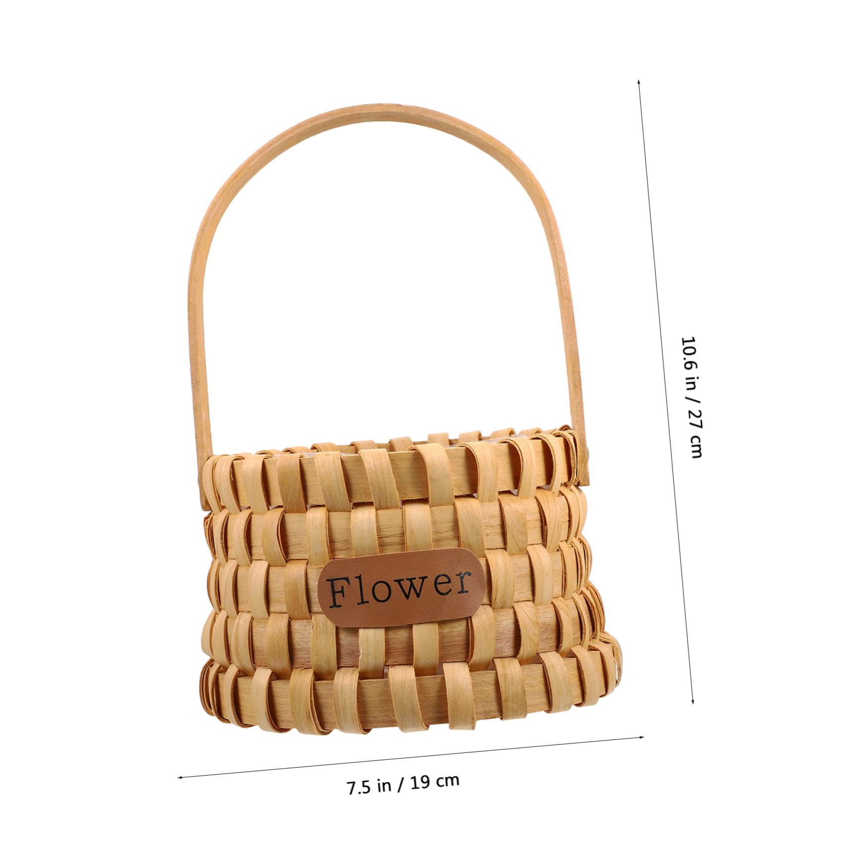 3piezas Cesta De Madera Tejida Para Decoración Floral y Almacenamiento De De Mano Para y Fotografía
