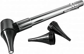 Third Generation Dr Mom Slimline Stainless LED Pocket Otoscope now includes True View Full Spectrum LED and Pocket Clip in CLAMSHELL packaging