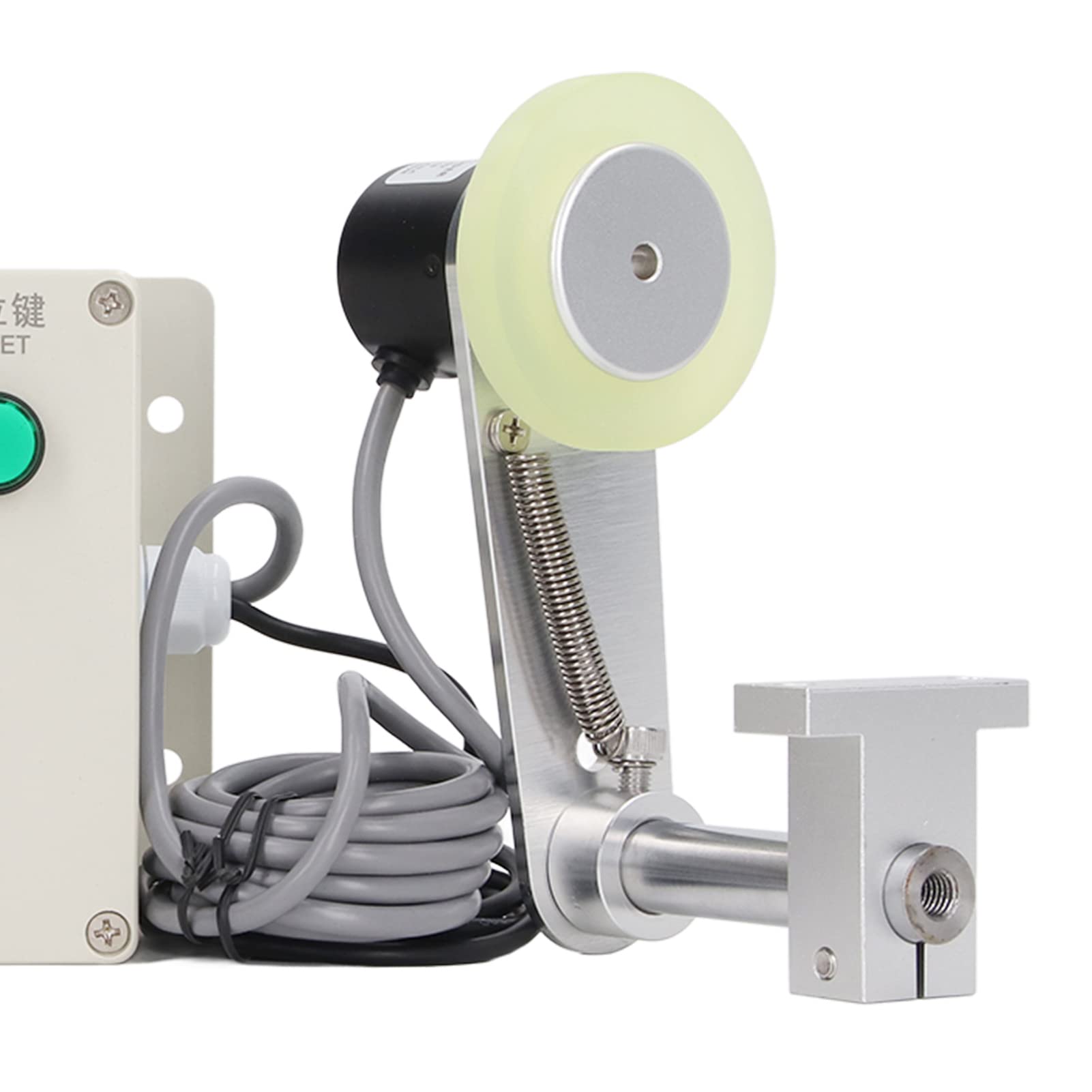 Contametri Digitale per Yard, con Staffa a Molla Misuratore di Lunghezza della Ruota del Cavo a Rullo a 6 Cifre AC100‑240V per stabilimenti tessili, stabilimenti tessili,