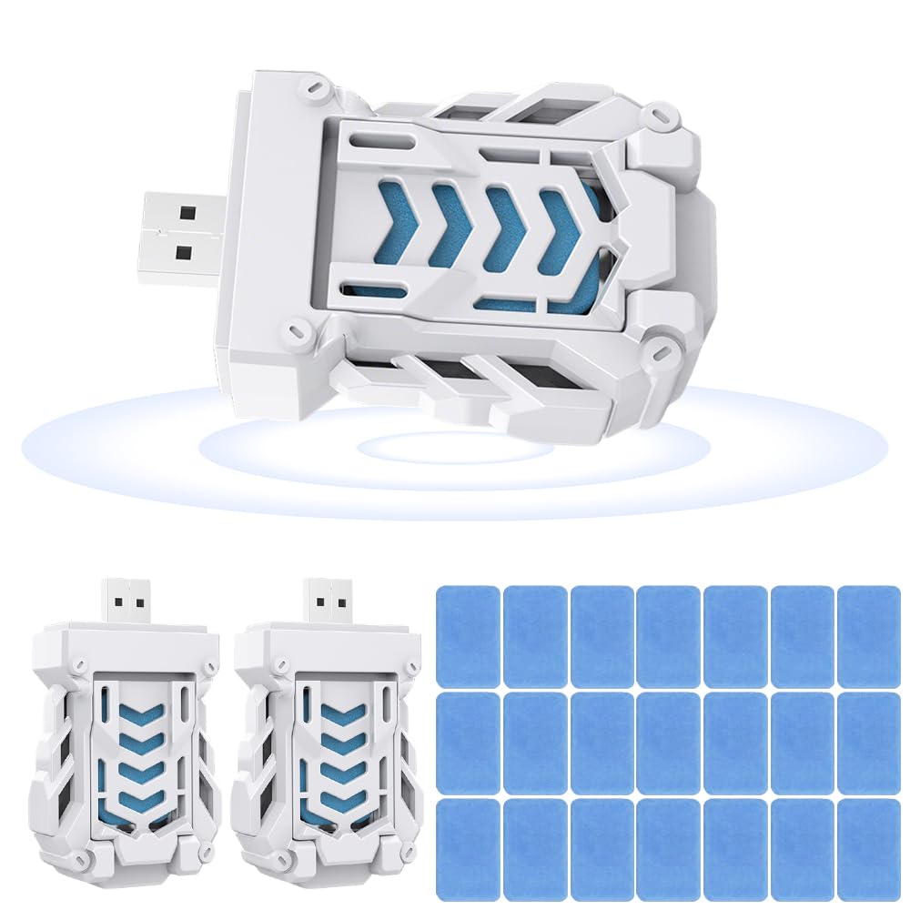 Nzkeuf 2PCS Mosquito Repellent Plug In, Insect Repellent Plug In, Portable USB Mosquito Killer with 120 Repellent Tablets, Electric Mosquitos Repeller for Outdoor, Summer Home Sleep