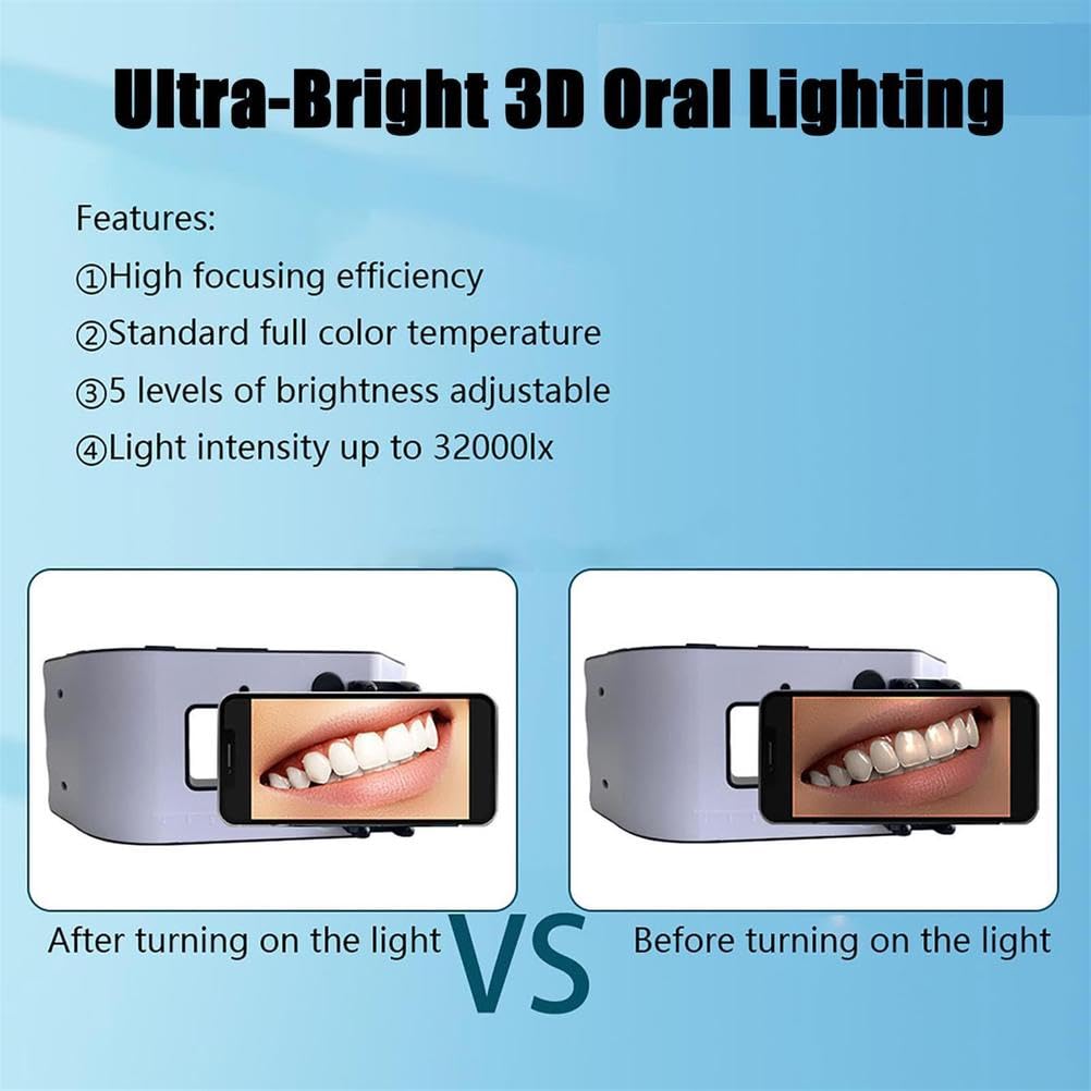 Kit de luz de fotografía dental con 20 luces LED, luz de fotografía de 6000-6500 K para salón de belleza en casa
