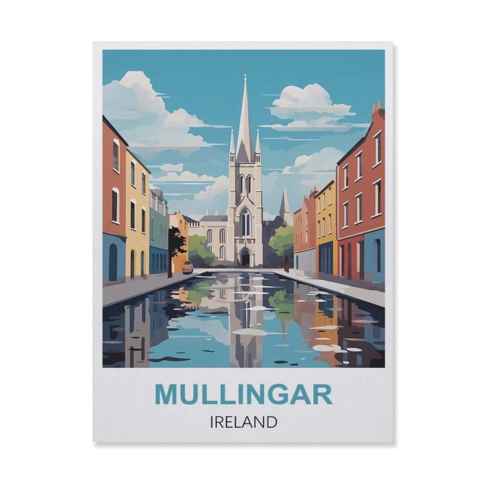 Funny Bathroom Wall Decor Signs，Mullingar Ireland(30x40cm）