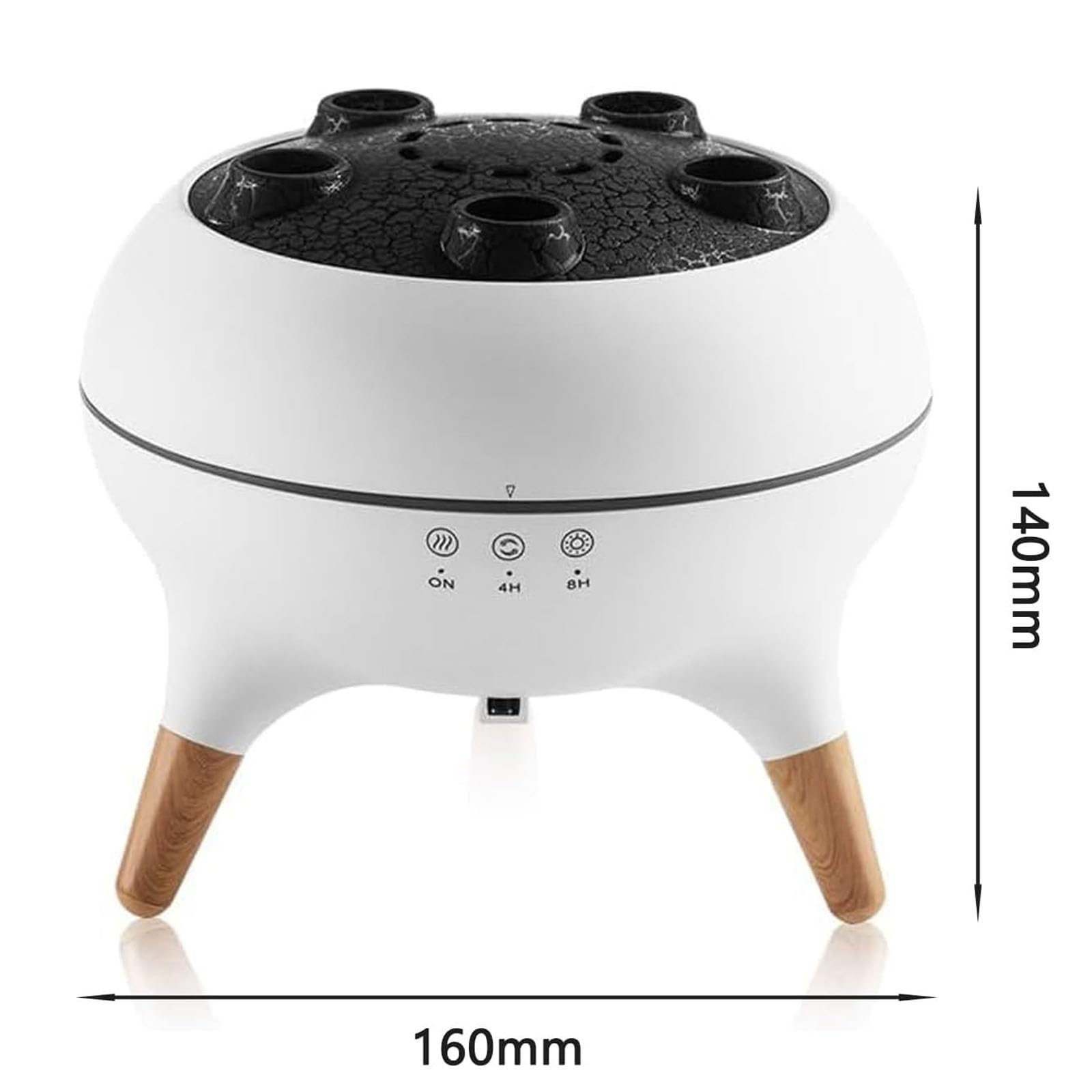 Umidificatore a ultrasuoni con diffusore di oli essenziali, timer regolabile per camera da letto, ufficio, cameretta dei bambini