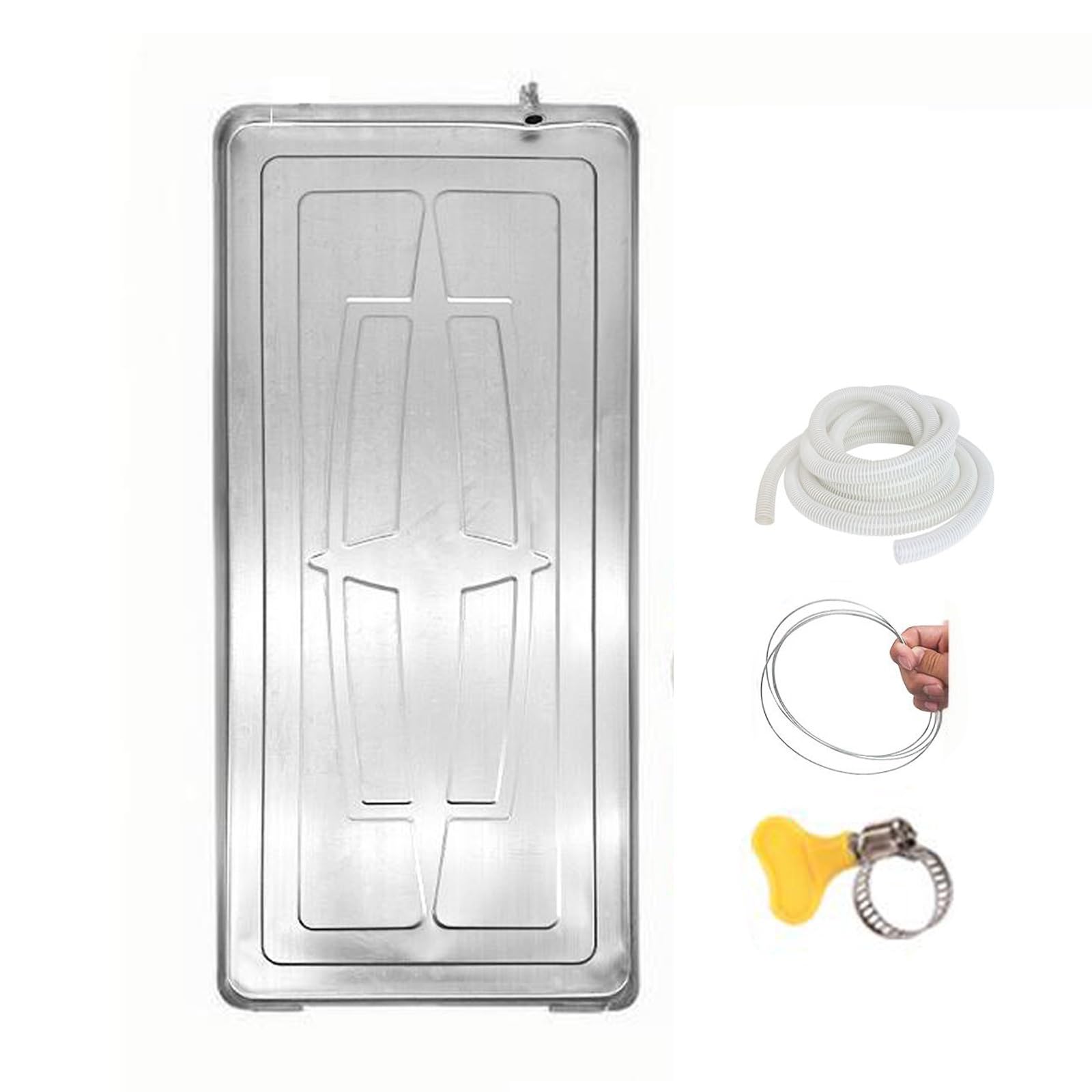 DECAKE Ac Drain Pan Air Conditioner Pan, Stainless Steel Universal AC Condensate Drip Tray Kit, Suitable for Split Conditioners, Oil Pan(44x93x3cm/17x37x1in)