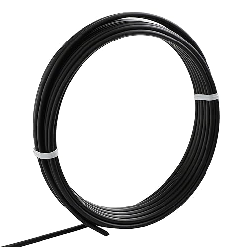 Wazakura Alambre de entrenamiento de bonsái de aluminio anodizado negro 529oz fabricado en Japón 0138in negro