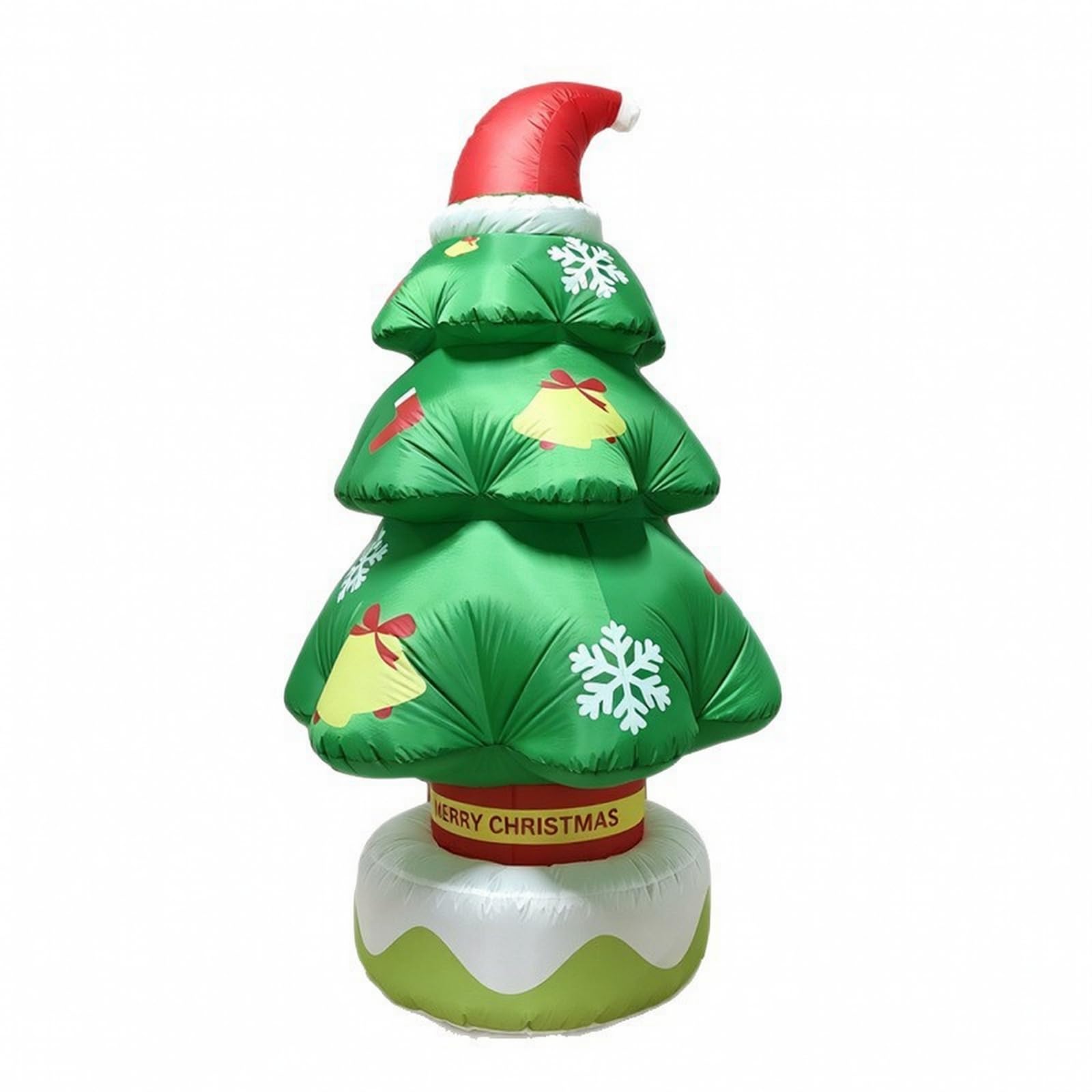 Inflable con Sombrero Santa Ligero Navideño Iluminado Inflable Festivo para Fiestas Navideñas