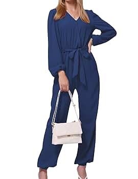Amazon.com: Cnlinkco Womens Elegant Long Sleeve Jumpsuits