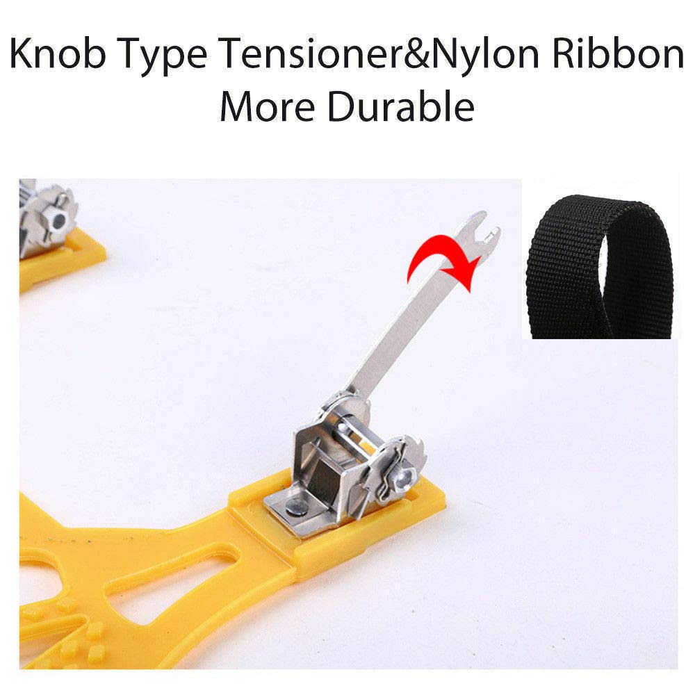 Riloer Cadenas de Neumáticos Antideslizantes Portátiles para Automóviles - 6 Piezas Universales para Neumáticos de 165-285 mm