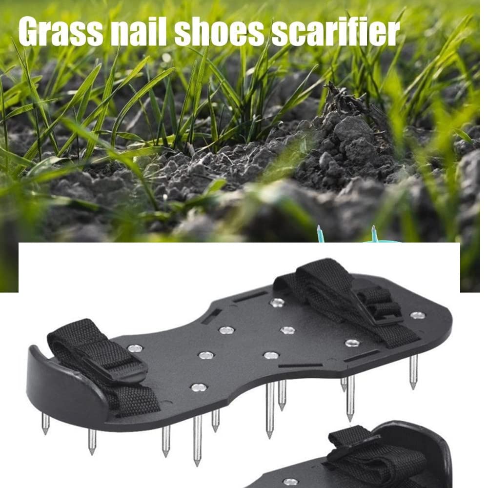 Lawn Shoes, Spike Shoes Lawn Tool Aeration Shoes for Epoxy Floor, Lawn Yard Patio Lawn Garden Yard (Black) — view 4