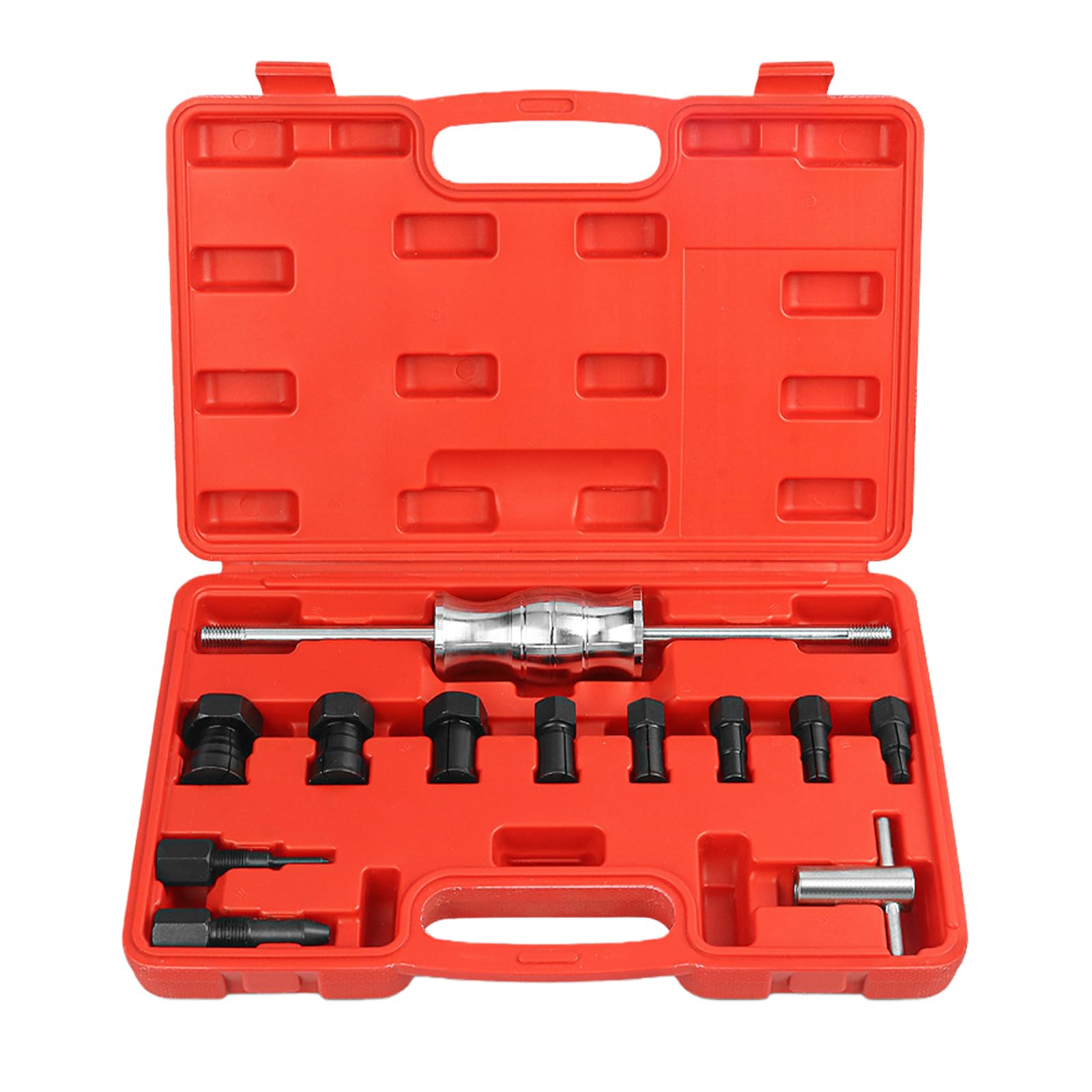 GBKDQQ Juego de 12 extractores de rodamientos de rueda con martillo deslizante, agujero ciego, extractor de rodamiento interior, juego con 8 pinzas extensibles (8-32 mm) para coches, motocicletas y