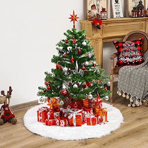 48 Inch Christmas Tree Skirt, Extra Large Thick Luxury