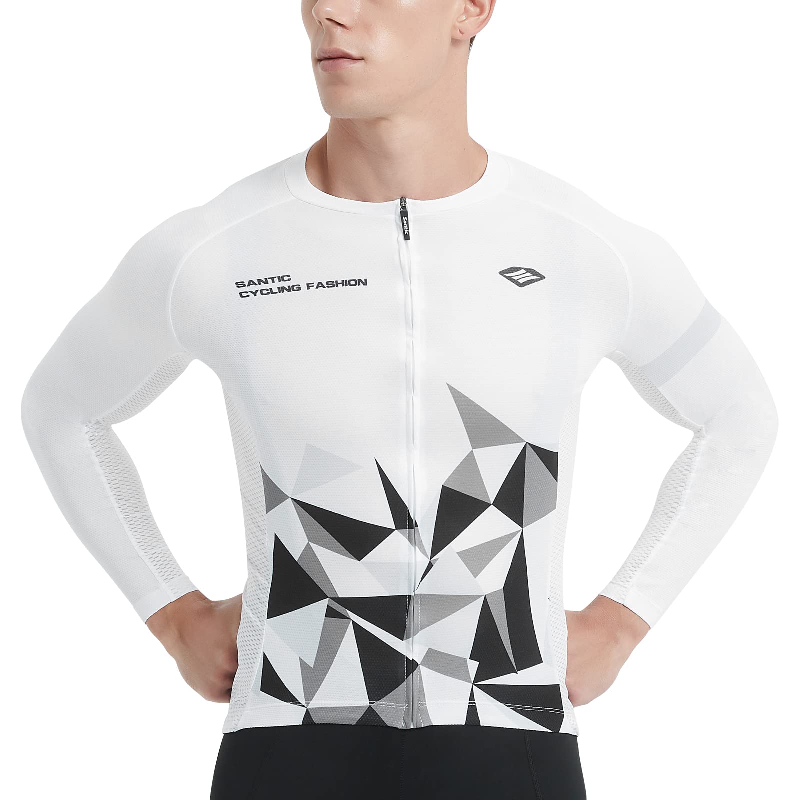 Santic Maglia Ciclismo Uomo Lunghe Maglia Bicicletta Uomo Maglie Ciclismo