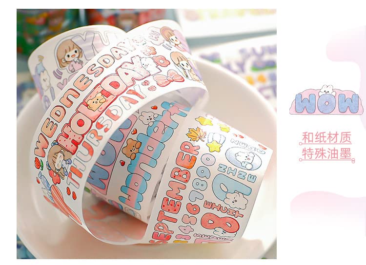 100 Rolls Kawaii Washi Tape Set - Cute Patterns For DIY Crafts, Scrapbooking & Gift Wrapping - View #8