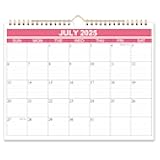 Calendar 2025-2026 - 15 Month Calendar from October 2025 - December 2026, 2025-2026 Wall Calendar Planner with 140gsm Thick Paper for Planning and Organizing for Home or Office, 8.5 x 11 Inches, Pink