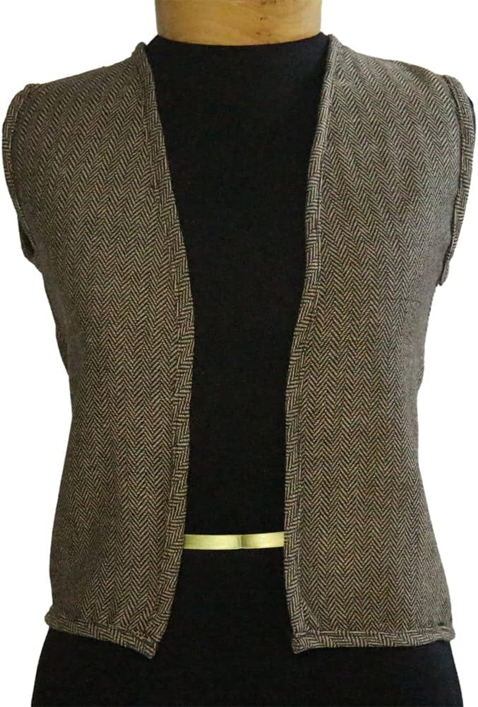 Boys Peasant Vest Pilgrim Renaissance Victorian Era Pioneer Farmer - Image 3