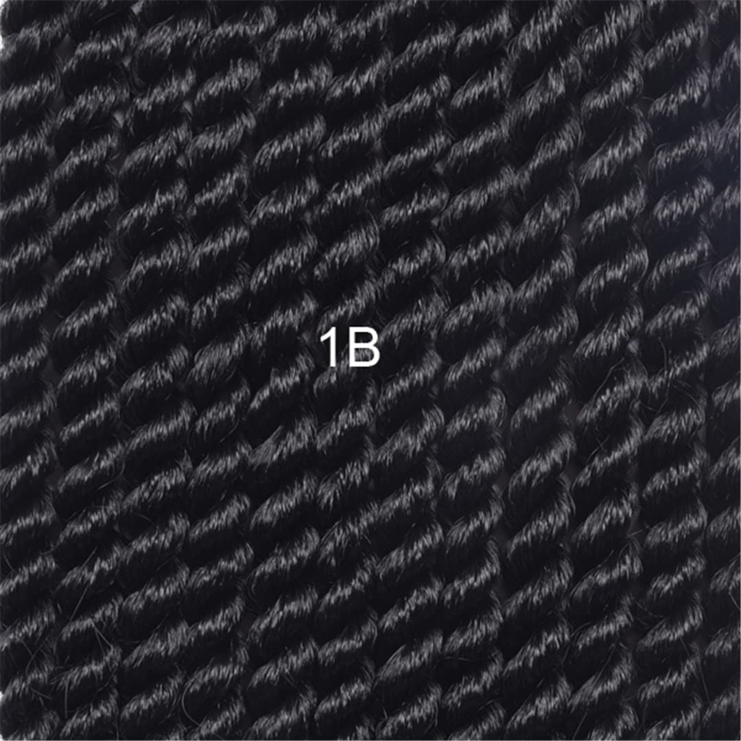 12 cali 18 cali/opakowanie Senegalese Big Crotchet włosy syntetyczne przedłużanie ombre warkocz warkocz włosy szydełkowe warkocze 18 kolory #1B 12inches 9 szt/Lot