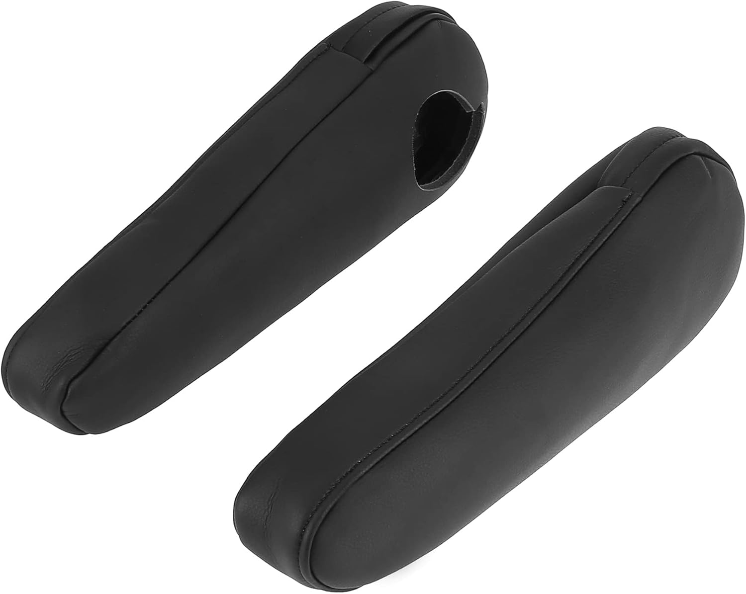 Unifizz 1 Pair Microfiber Leather Car Center Console Cover Front Seat Armrest Cover Replacement Black with Black Line for Toyota Sienna 2011 2012 2013 2014 2015 2016 2018 Arm Rest Cover